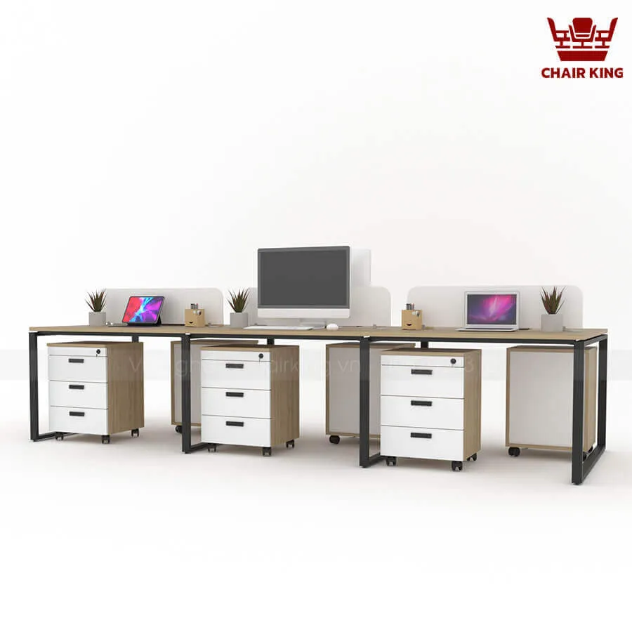 Module bàn làm việc 6 người chân U Unita 3m6 U3612D