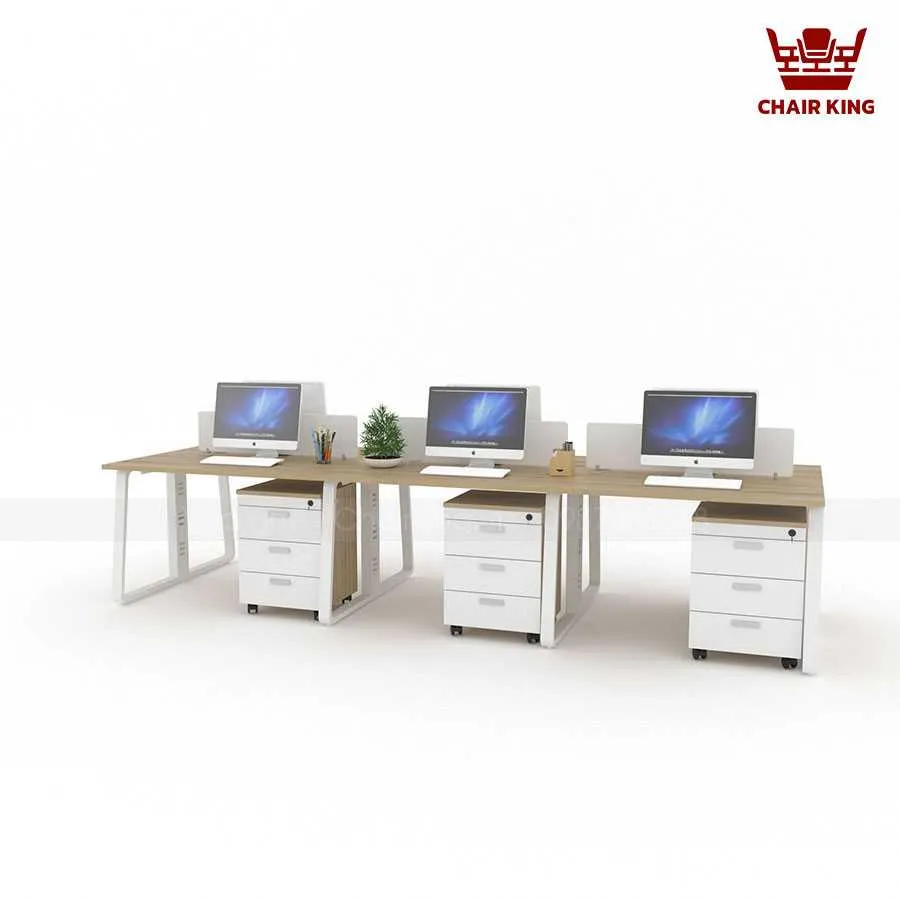 Bàn làm việc cụm 6 Trapezod MY03