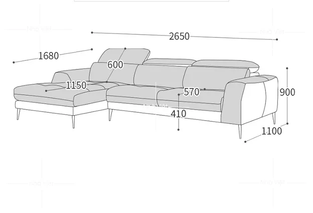 kích thước sofa