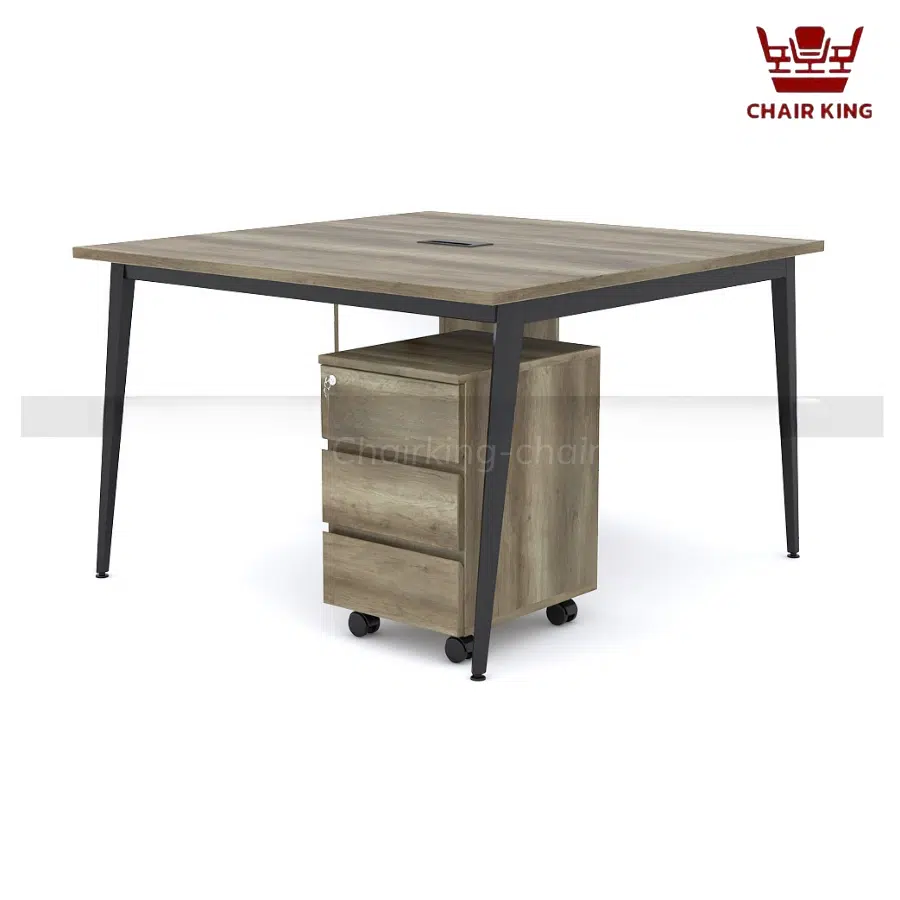 Module bàn làm việc 2 người chân đa giác MDC-DG2D