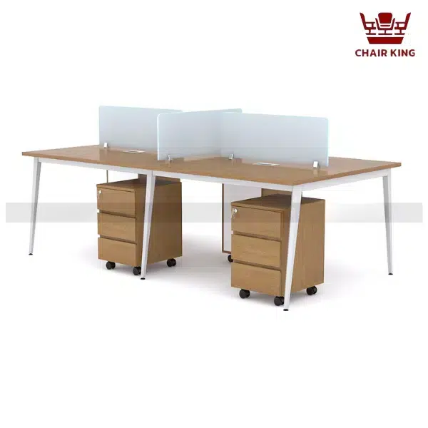 Module bàn làm việc 4 người chân đa giác Digo MDC-DG4T