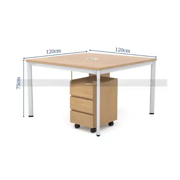 Module bàn làm việc 2 người chân Oval Line MDC-O2T