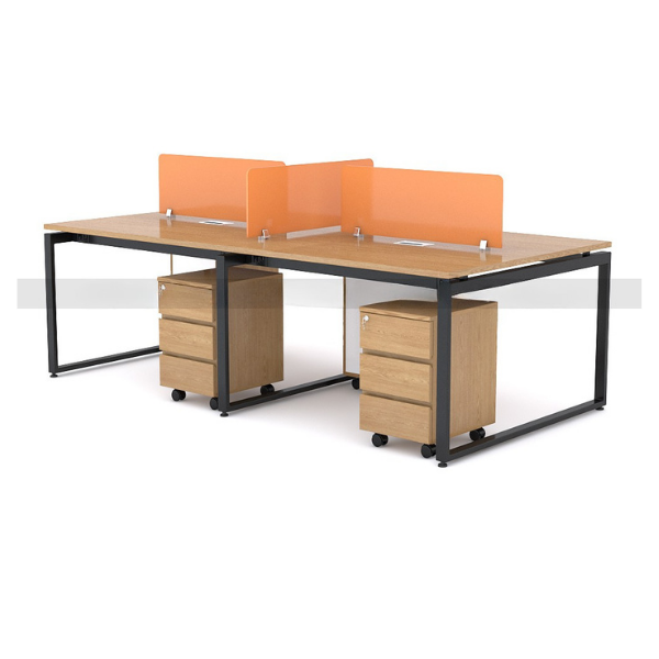 Module bàn làm việc 4 người chân chữ U Alex MDC-U4T