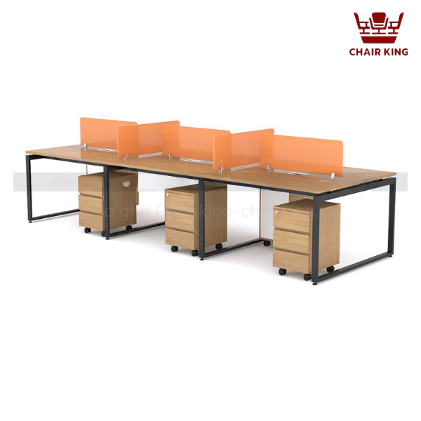Module bàn làm việc 6 người chân chữ U Alex MDC-U6T