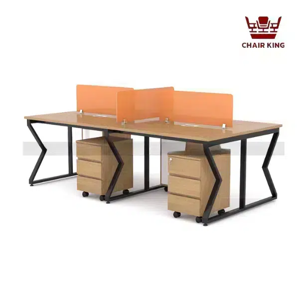 Module bàn làm việc 4 người chân chữ K Kanya MDC-K4T