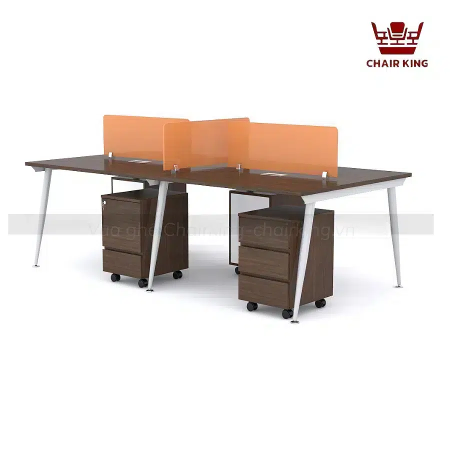Module bàn làm việc 4 người chân côn Ashley MDC-C4D