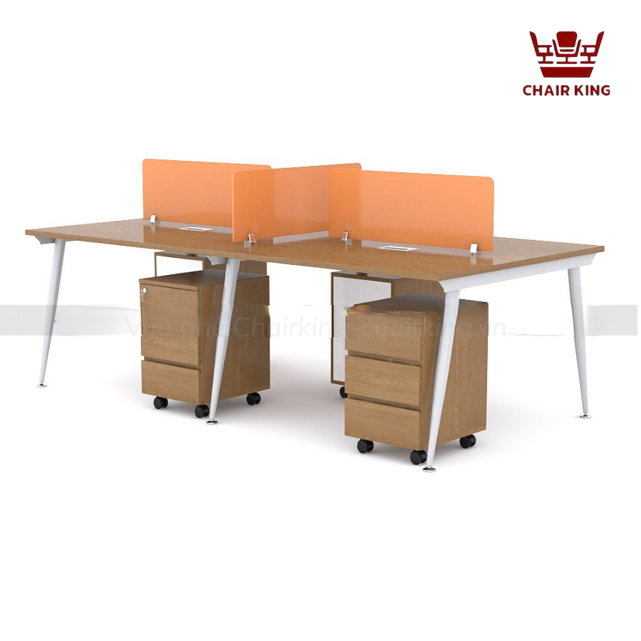 Module bàn làm việc 4 người chân côn Sheldon MDC-C4T