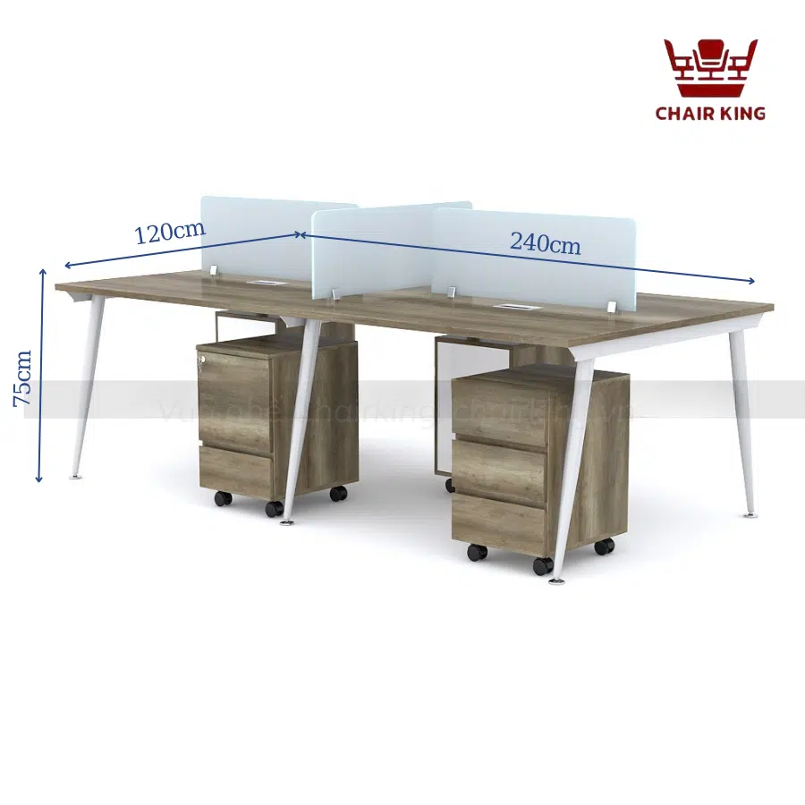 Module bàn làm việc 4 người chân côn Anchor MDC-C4G